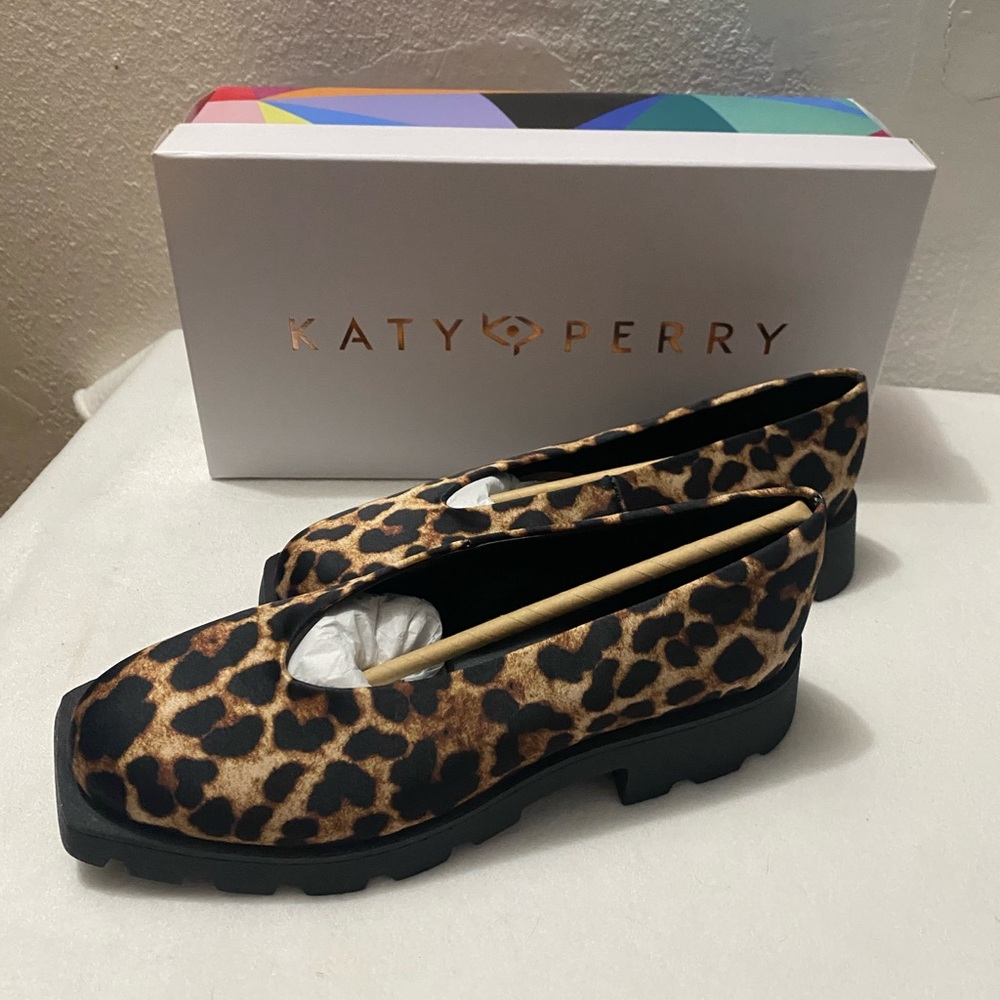 Katy Perry Collections The Daarling Slip On Coffee Multi Flats NIB Chunky Size 5 - Picture 3 of 10